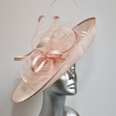 Dusky pink wedding hatinator